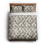 Rose Lattice queen - cotton - White Backing