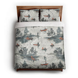 Gone Fishing queen - cotton - White Backing