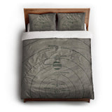 Solar System Taupe & Forest queen - cotton - White Backing