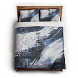 Emil Navy Blue queen - cotton - White Backing