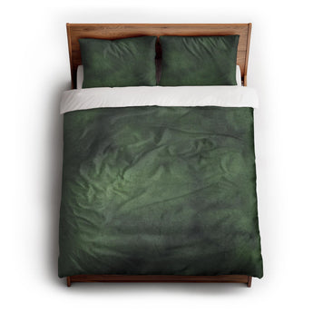Andromeda Watercolor Navy & Kelly Green Duvet Cover