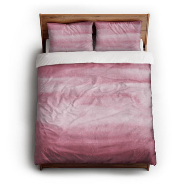 Jacinda Watercolor Pink Ombre queen - cotton - White Backing