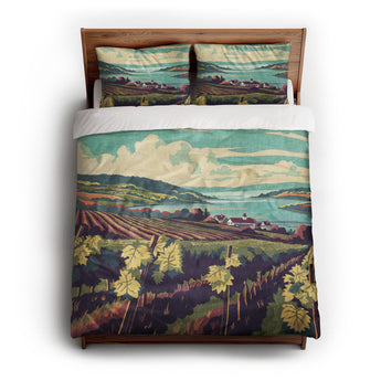Finger Lakes Vineyard Duvet Cover