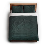 Keanu Watercolor Deep Teal Ombré queen - cotton - White Backing