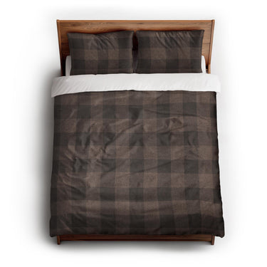 Buffalo Plaid Hickory Brown queen - cotton - White Backing