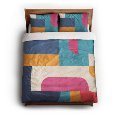 Bruno Multicolor queen - cotton - White Backing