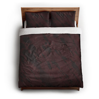 Hurley Splatter Dye Burgandy Duvet Cover