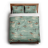 Open Water Kayakers queen - cotton - White Backing
