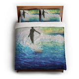 Hawaii Surfer by Charles Bartlett queen - cotton - White Backing
