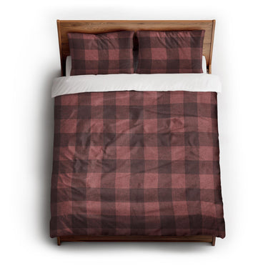 Buffalo Plaid Deep Red queen - cotton - White Backing