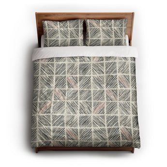 Lionel Black & Ivory Duvet Cover