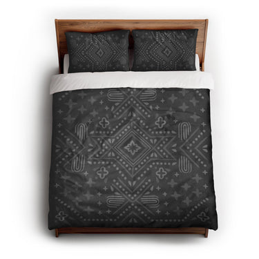 Durand Charcoal Grey queen - cotton - White Backing