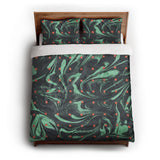 Acid Burn Teal & Orange queen - cotton - White Backing