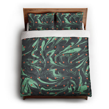 Acid Burn Teal & Orange queen - cotton - White Backing