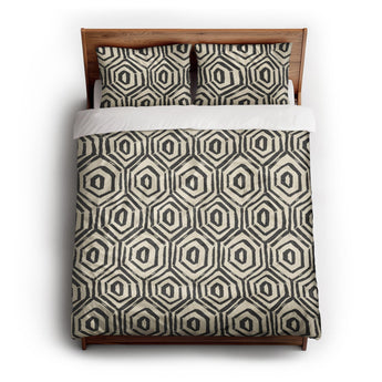 Torrance Black & Ivory Duvet Cover