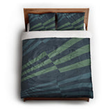 Prisma Blue & Green queen - cotton - White Backing