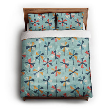 Breezy Pinwheels queen - cotton - White Backing