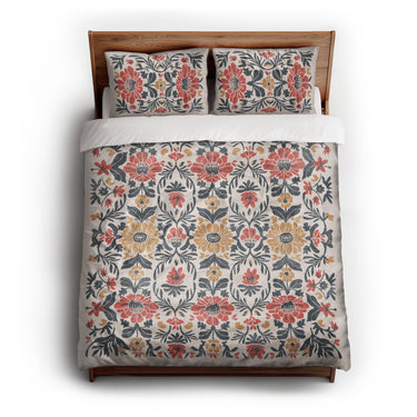 Corriana Navy & Red queen - cotton - White Backing