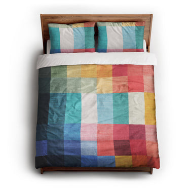 Polyphony Multicolor Vibrant queen - cotton - White Backing