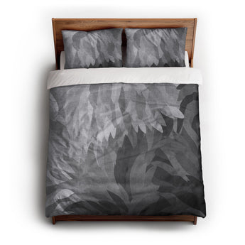 Dianthus Greyscale Duvet Cover