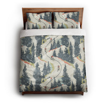 Downhill Descent Duvet Cover