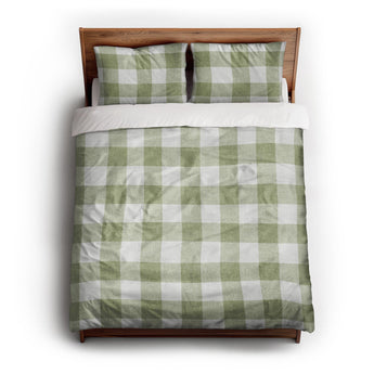 Buffalo Plaid Light Sage Duvet Cover
