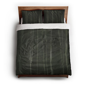Felix Bleach Dye Olive Green Duvet Cover