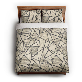 Harlan Ivory & Black Duvet Cover