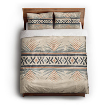 Loxcie Ivory & Blue Duvet Cover
