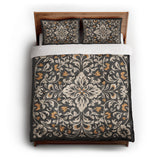 Annette Vintage Black & Yellow queen - cotton - White Backing