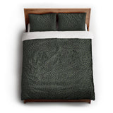 Kiva Green queen - cotton - White Backing