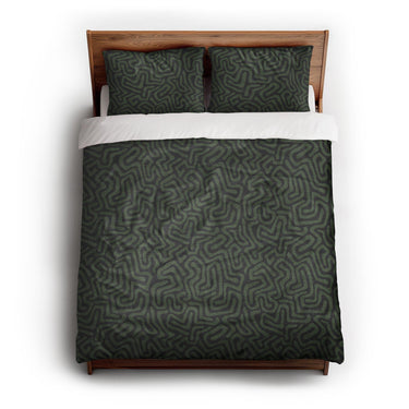 Kiva Green queen - cotton - White Backing