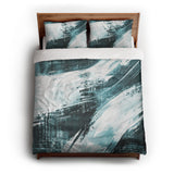 Emil Deep Teal queen - cotton - White Backing