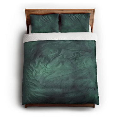 Andromeda Watercolor Teal queen - cotton - White Backing