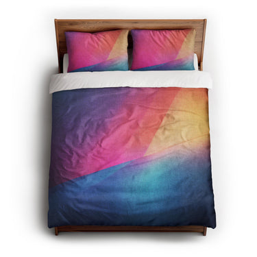 Escaping Light Multicolor queen - cotton - White Backing