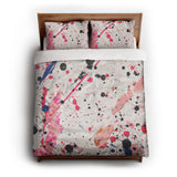 Kayla Paint Splatter queen - cotton - White Backing