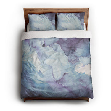 Zephyr Watercolor Amethyst queen - cotton - White Backing