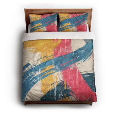 Mira Multicolor queen - cotton - White Backing
