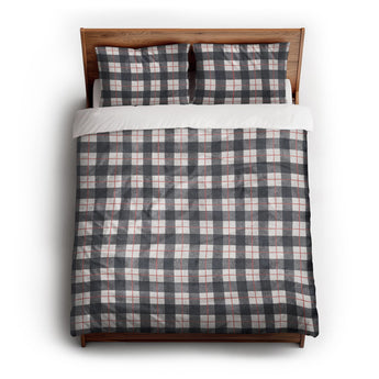 Wallace Plaid Navy & Red Duvet Cover