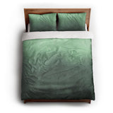 Kieran Watercolor Green Ombre queen - cotton - White Backing
