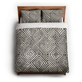 Ludwig Black & Ivory queen - cotton - White Backing