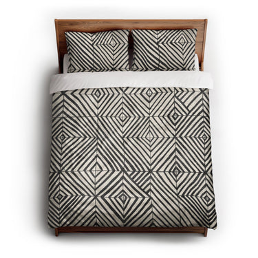 Ludwig Black & Ivory queen - cotton - White Backing