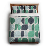 Otto Turquoise queen - cotton - White Backing