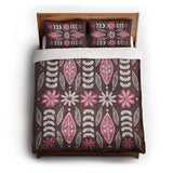 Topanga Burgandy & Pink queen - cotton - White Backing