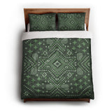 Durand Forest Green queen - cotton - White Backing