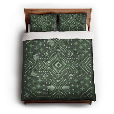 Durand Forest Green queen - cotton - White Backing