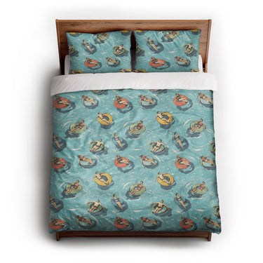 Lazy River queen - cotton - White Backing