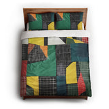 Djuna Black Multicolor queen - cotton - White Backing