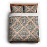 Boden Orange & Blue queen - cotton - White Backing