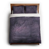 Andromeda Watercolor Purple & Blue queen - cotton - White Backing